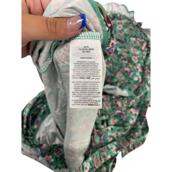 Boden Womens Dress UK 12R US 8  Green Floral Saskia Jersey Maxi Wrap D0174 NWT - Picture 9 of 13